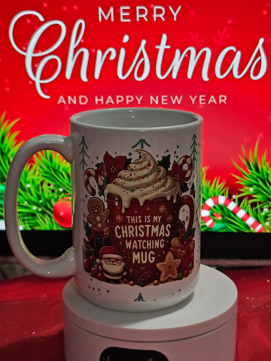 Christmas  Watching Mug 15oz