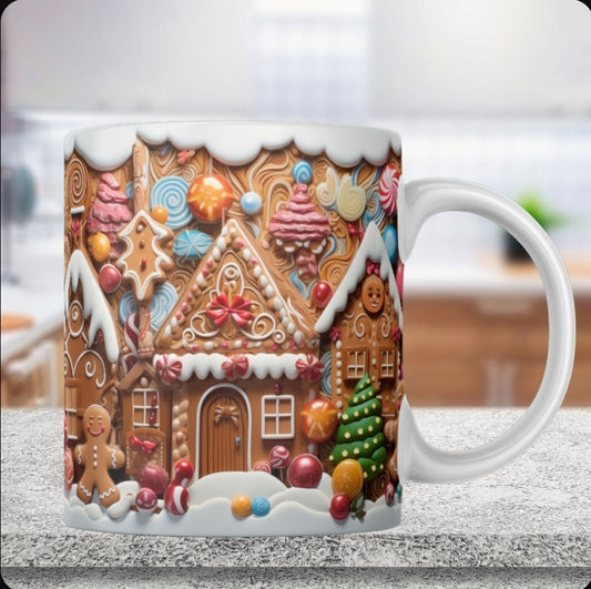 GingerBread House Mug 15oz